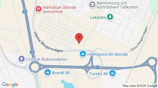 Lägenheter att hyra i Skövde - kort over placeringen
