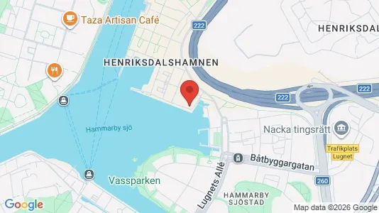 Lägenheter att hyra i Hammarbyhamnen - kort over placeringen