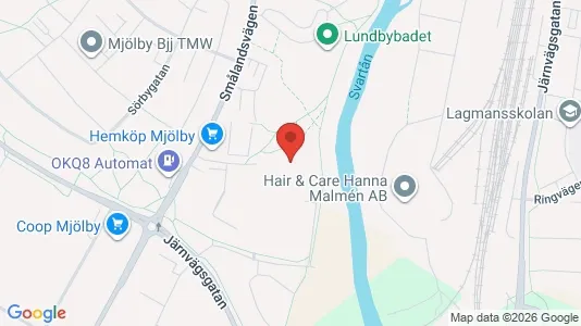 Lägenheter att hyra i Mjölby - kort over placeringen