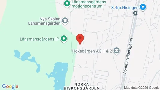 Lägenheter att hyra i Västra hisingen - kort over placeringen
