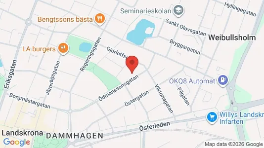 Lägenheter att hyra i Landskrona - kort over placeringen