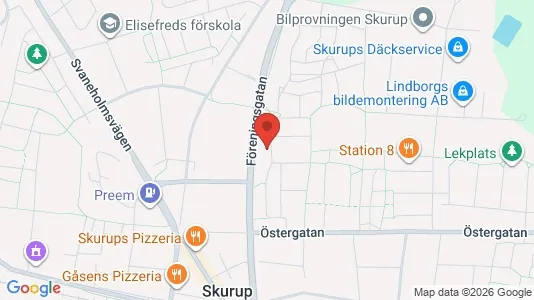 Lägenheter att hyra i Skurup - kort over placeringen