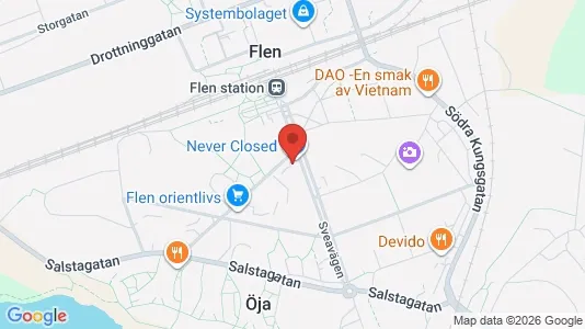 Lägenheter att hyra i Flen - kort over placeringen