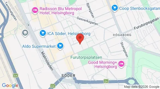 Lägenheter att hyra i Helsingborg - kort over placeringen