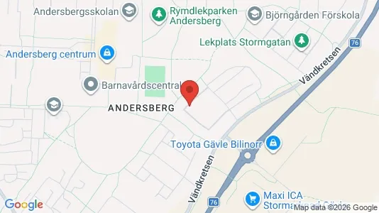 Lägenheter att hyra i Gävle - kort over placeringen