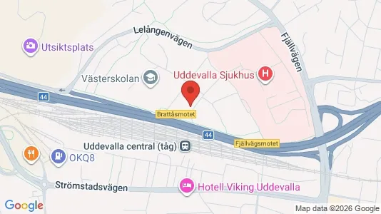 Lägenheter att hyra i Uddevalla - kort over placeringen