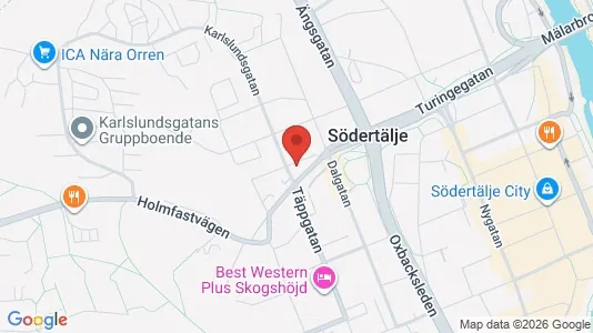 Lägenheter att hyra i Södertälje - kort over placeringen