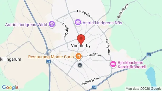Lägenheter att hyra i Vimmerby - kort over placeringen