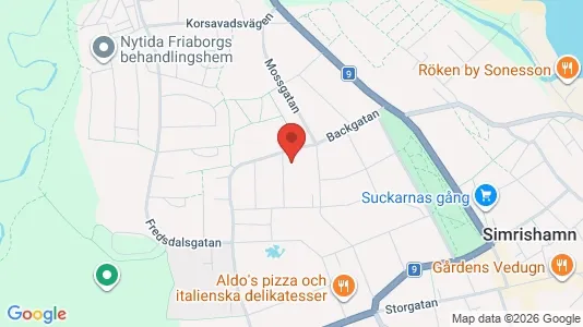 Lägenheter att hyra i Simrishamn - kort over placeringen