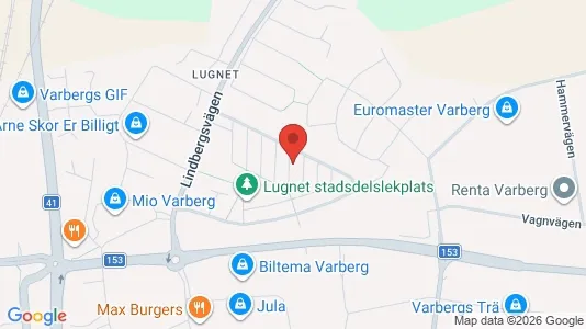 Lägenheter att hyra i Varberg - kort over placeringen