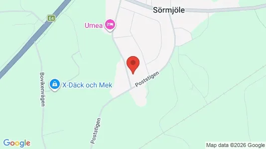 Lägenheter att hyra i Umeå - kort over placeringen