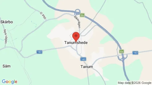 Hus att hyra i Tanum - kort over placeringen