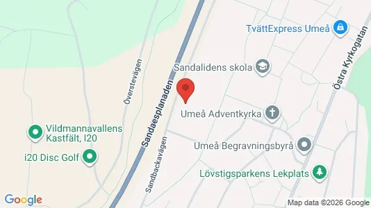 Lägenheter att hyra i Umeå - kort over placeringen
