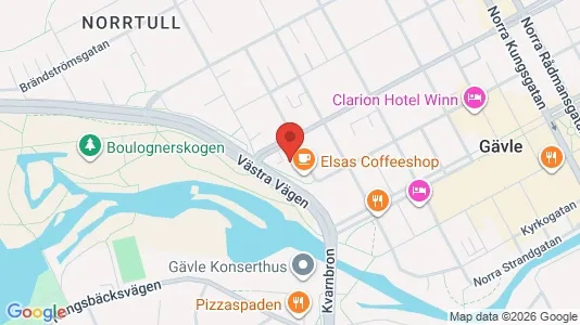 Lägenheter att hyra i Gävle - kort over placeringen