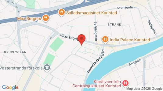 Lägenheter att hyra i Karlstad - kort over placeringen