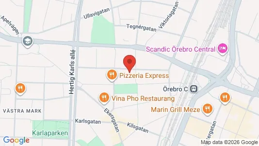 Lägenheter att hyra i Örebro - kort over placeringen