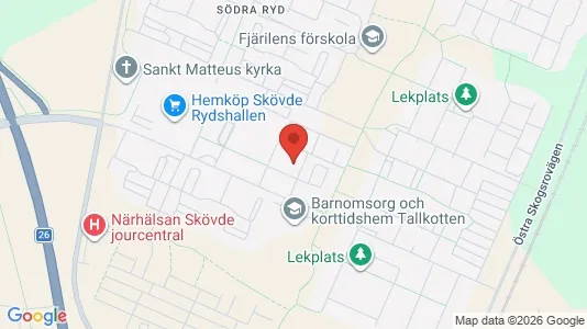 Lägenheter att hyra i Skövde - kort over placeringen
