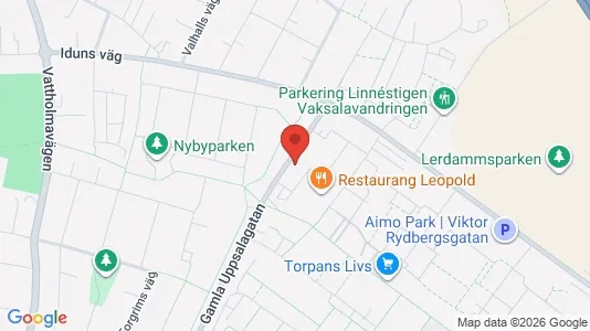Lägenheter att hyra i Uppsala - kort over placeringen