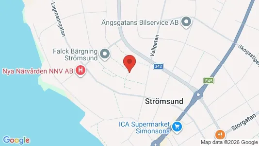 Lägenheter att hyra i Strömsund - kort over placeringen