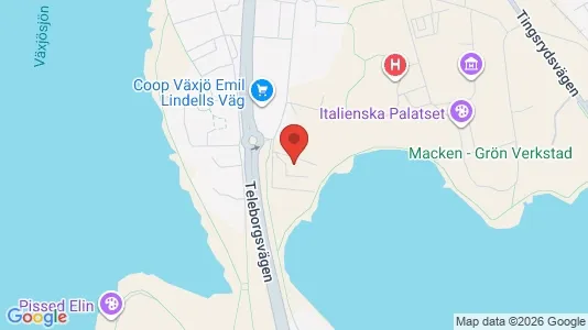 Lägenheter att hyra i Växjö - kort over placeringen