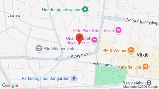 Lägenheter att hyra i Växjö - kort over placeringen