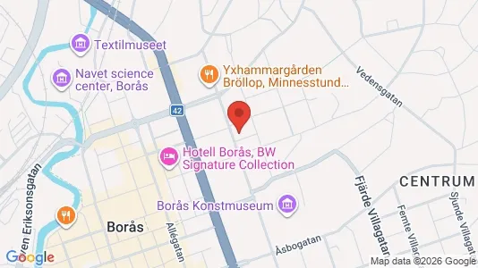 Lägenheter att hyra i Borås - kort over placeringen