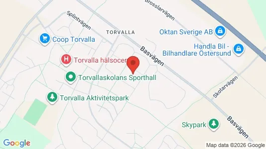 Lägenheter att hyra i Östersund - kort over placeringen