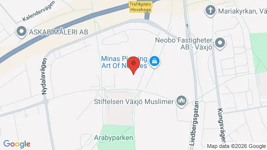 Lägenheter att hyra i Växjö - kort over placeringen
