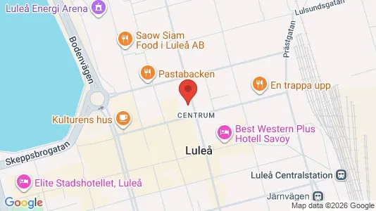 Lägenheter att hyra i Luleå - kort over placeringen