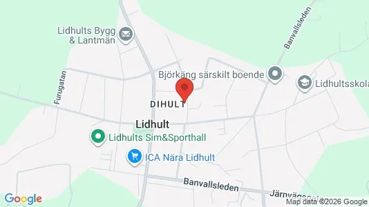 Lägenheter att hyra i Ljungby - kort over placeringen