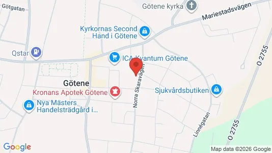 Lägenheter att hyra i Götene - kort over placeringen