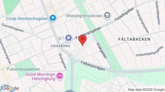Lägenheter att hyra i Helsingborg - kort over placeringen