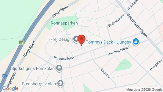 Lägenheter att hyra i Ljungby - kort over placeringen