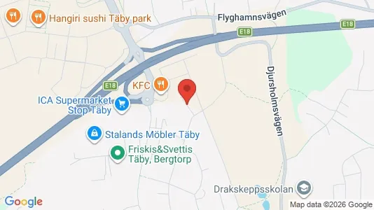 Lägenheter att hyra i Täby - kort over placeringen