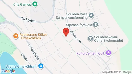 Lägenheter att hyra i Örnsköldsvik - kort over placeringen