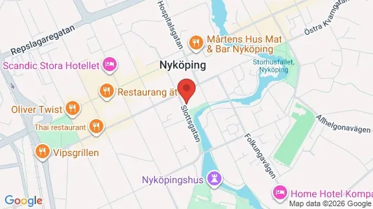 Lägenheter att hyra i Nyköping - kort over placeringen