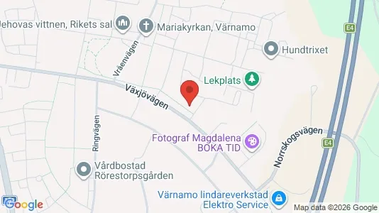 Lägenheter att hyra i Värnamo - kort over placeringen