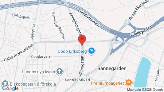 Lägenheter att hyra i Lundby - kort over placeringen