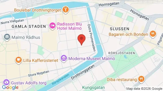 Lägenheter att hyra i Malmö Centrum - kort over placeringen