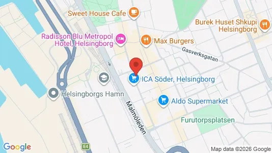 Lägenheter att hyra i Helsingborg - kort over placeringen