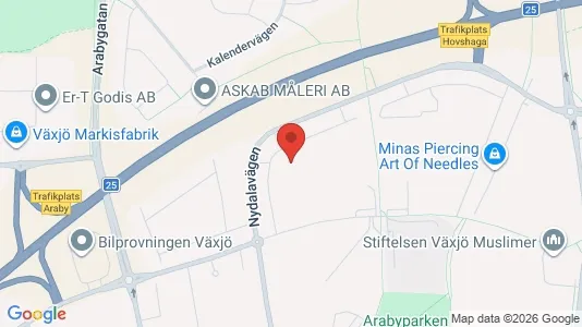 Lägenheter att hyra i Växjö - kort over placeringen