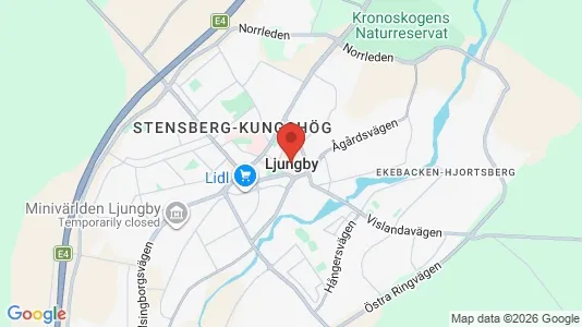 Lägenheter att hyra i Ljungby - kort over placeringen