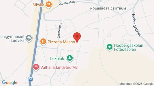 Lägenheter att hyra i Ludvika - kort over placeringen