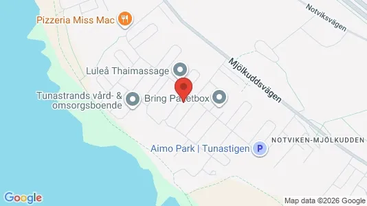 Lägenheter att hyra i Luleå - kort over placeringen