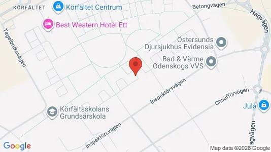 Lägenheter att hyra i Östersund - kort over placeringen
