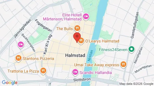 Lägenheter att hyra i Halmstad - kort over placeringen