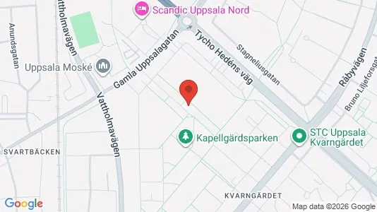 Lägenheter att hyra i Uppsala - kort over placeringen