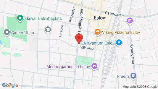 Lägenheter att hyra i Eslöv - kort over placeringen