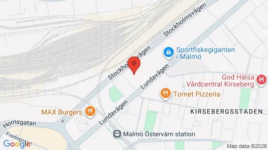 Lägenheter att hyra i Kirseberg - kort over placeringen