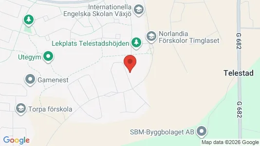 Lägenheter att hyra i Växjö - kort over placeringen